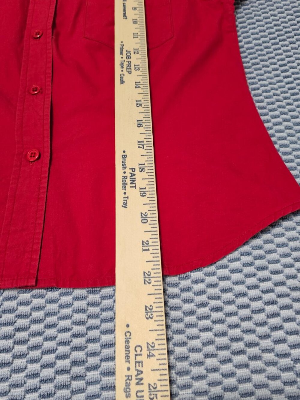 Calypso Red Button Down Shirt Women's Classic Minimalist Office Blouse - Size 8 - Picture 6 of 6